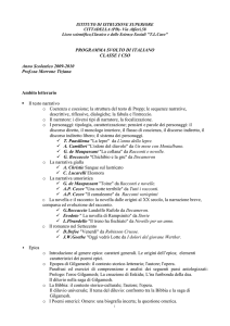 PROGRAMMA SVOLTO DI ITALIANO CLASSE I CSO Anno