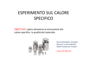 esperimento sul calore specifico