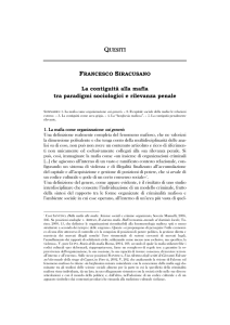 La contiguità alla mafia tra paradigmi sociologici e rilevanza penale