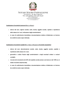 Costituzione di società di persone (S.n.c. o S.a.s.): elenco dei soci