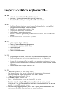 Scoperte scientifiche anni 70