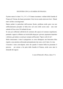 INCONTRO CON LA GUARDIA DI FINANZA Il primo marzo le classi
