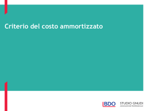 Slide: Criterio del costo ammortizzato