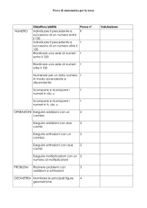 Prove di matematica per la terza