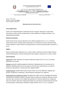 Teoria degli insiemi Insiemi e loro rappresentazione. Sottoinsiemi