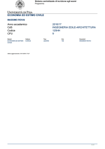 ECONOMIA ED ESTIMO CIVILE Anno accademico 2016/17