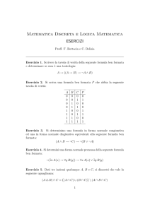 Esercizi di autovalutazione