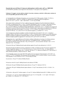 Esercizi del corso di Fisica II (laurea in informatica) svolti in aula nell