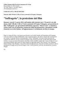 "Suffragette", la proiezione del film