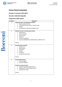 Corso Excel avanzato
