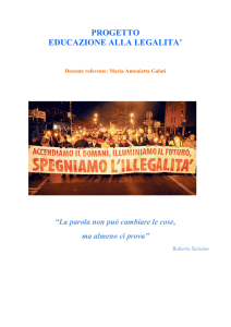 PROGETTO EDUCAZIONE ALLA LEGALITA`