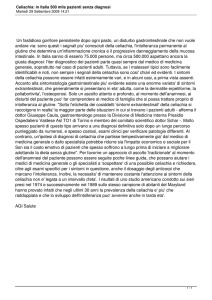 Celiachia: in Italia 500 mila pazienti senza diagnosi