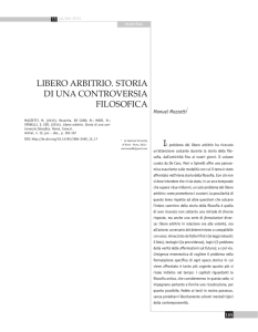 LIBERO ARBITRIO. STORIA DI UNA CONTROVERSIA FILOSOFICA