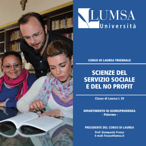 scienze del servizio sociale e del no profit
