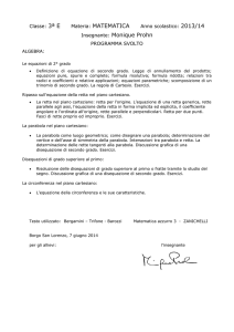 Materia: MATEMATICA Insegnante: Monique Prohn