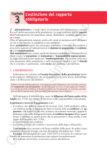 L`estinzione del rapporto obbligatorio