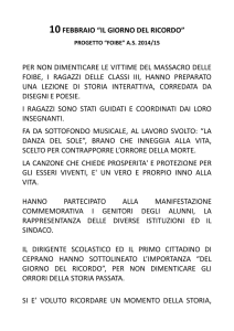 10FEBBRAIO “IL GIORNO DEL RICORDO” PER NON