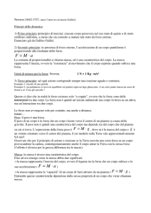 Newton e i principi della dinamica