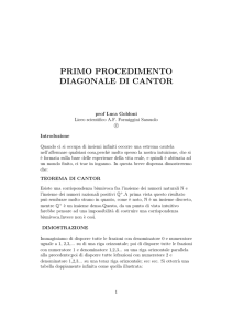 primo procedimento diagonale di cantor