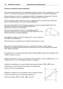 1AC Materiali per il ripasso Dimostrazioni sui parallelogrammi
