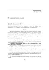I numeri complessi