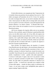 LA TEOLOGIA DELLA STORIA NEL «DE CIVITATE DEI» DI S