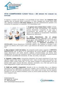 COMPRARE CASA - i 20 errori comuni da non fare 02-2017