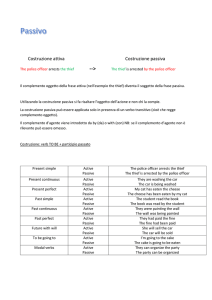 Page 1 Costruzione attiva Costruzione passiva The police officer