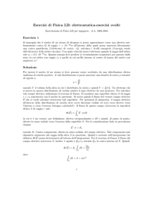 Esercizi di Fisica LB: elettrostatica-esercizi svolti