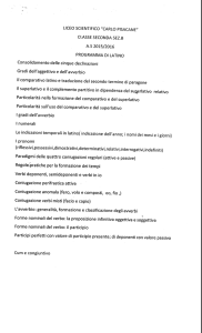 A.S 2015/2016 PROGRAMMA DI LATINO Consolidamento delle