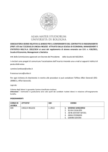 Graduatoria lingua inglese - Scuola di Economia, Management e