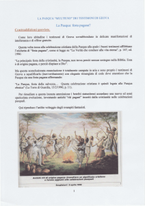 LA PASQUA "MULTIUSO`` DEI TESTIMONI DI GEOVA La Pasqua