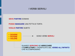 i verbi servili - classeterzaemme