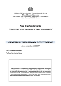 PROGETTO DI CITTADINANZA E COSTITUZIONE