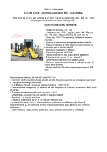 Velocità 6 km/h - pendenza superabile 45%