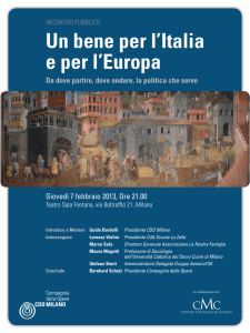 Un bene per l`Italia e per l`Europa