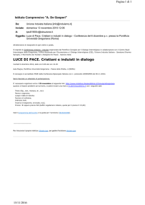 LUCE DI PACE. Cristiani e induisti in dialogo