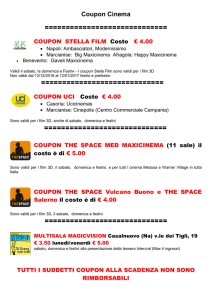 Consulta la lista dei coupon disponibili!