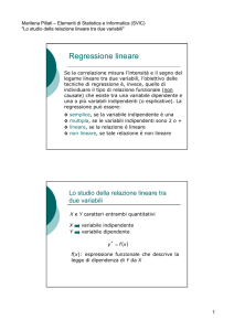 Lucidi - La regressione lineare