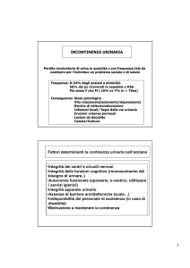 1 INCONTINENZA URINARIA Fattori determinanti la continenza