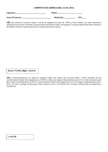 COMPITO B DI CHIMICA DEL 12-01-2016 c =0.6 M