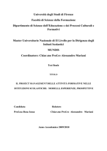 La seconda - PMI-NIC