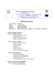 UDA 1:Il diritto e lo Stato UDA 2: Lo Stato e la Costituzione