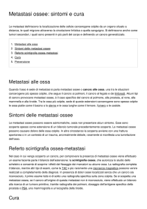 Metastasi ossee: sintomi e cura