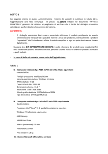 lotto 1 - Acquisti in Rete