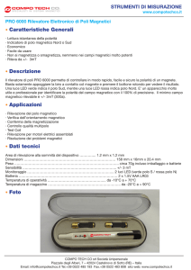 Scheda tecnica PRO 6000 - Tester elettronico di poli magnetici