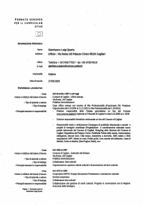 CV - Comune di Cagliari