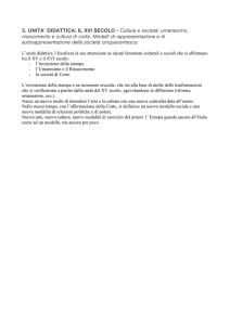 3. UNITA` DIDATTICA: IL XVI SECOLO
