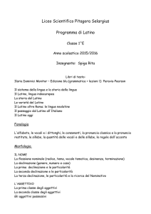 Latino - Liceo Scientifico Pitagora | Selargius