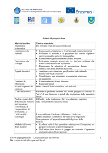 Scheda di progettazione – Le equazioni con un software 1 Dai